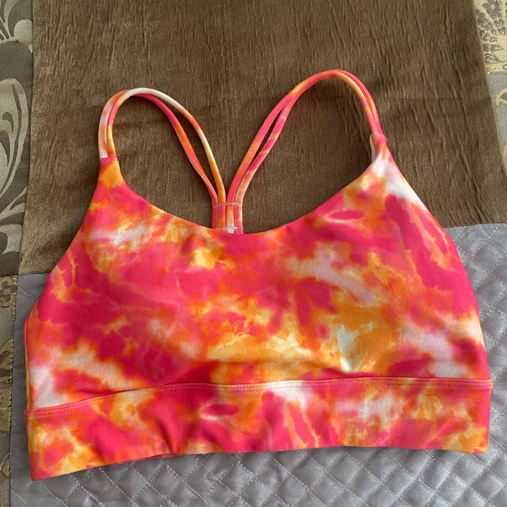 Wildfox Pink and Orange Tie-Dye Sports Bra top - Picture 2 of 5